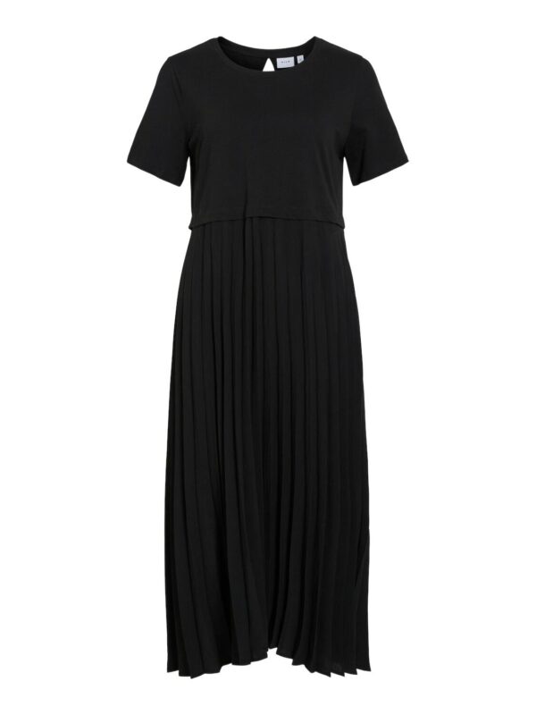 Vijuna plisseret midikjole - Black Beauty