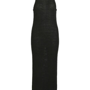 Vimargot Open O-Neck S/L strikkjole - sort