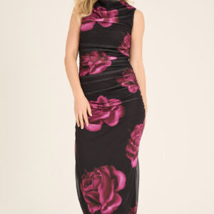 A-View - Kjole - Ophelia Dress - Black/Pink
