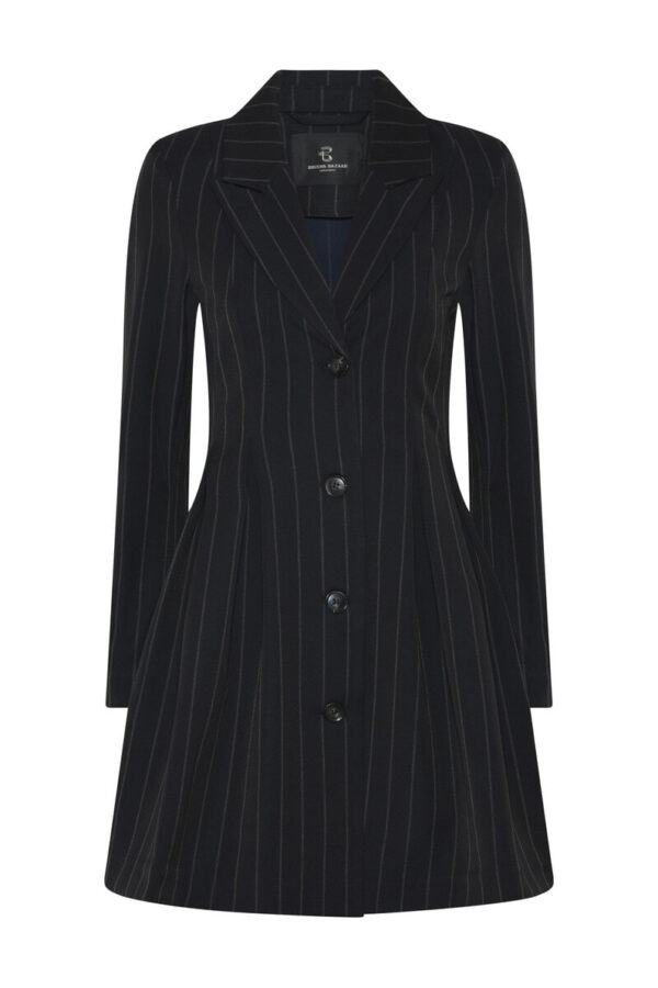 Bruuns Bazaar - Kjole - Women HydrangeaBBTova Dress - Black Pinstripe