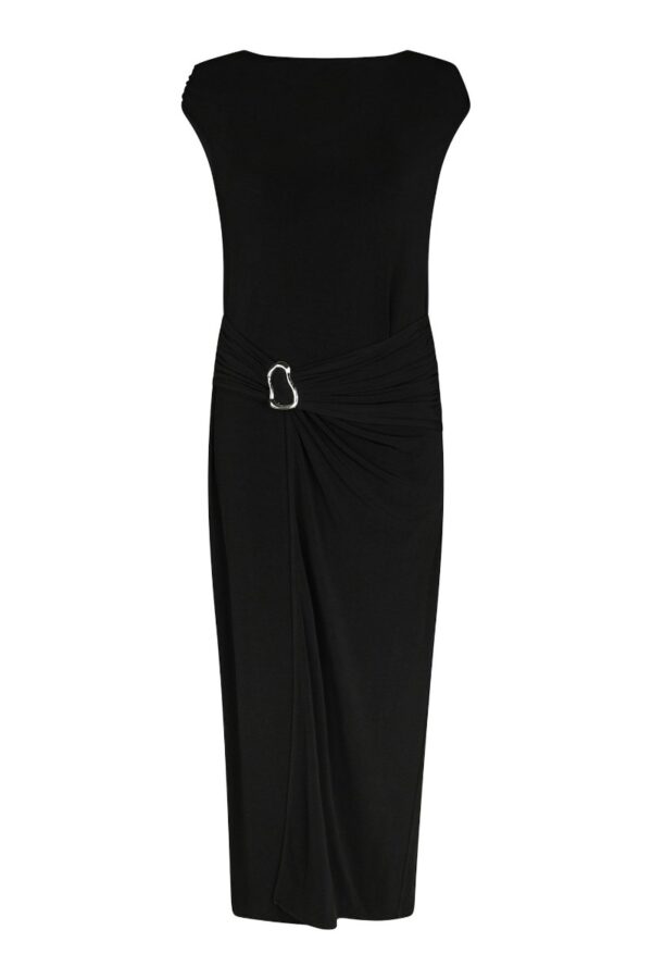 Neo Noie - Kjole - Minja Drapy Dress - Black (Levering slut oktober)