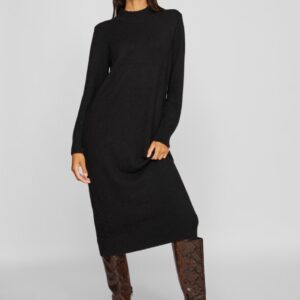 Vikiku L/S High Neck kjole - sort
