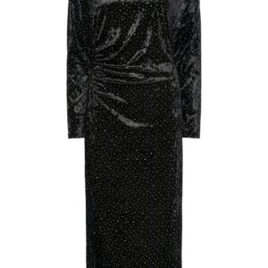 Y.A.S - Kjole - Tillia LS Velvet Long Dress - Black (Levering midt september)
