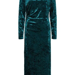 Y.A.S - Kjole - Tillia LS Velvet Long Dress - Ponderosa Pine (Levering midt september)